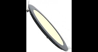 LED Downlight Slim - Inbouw Rond 3W - Dimbaar - Zeer Warm Wit 2700K - Mat Zwart Aluminium - Ø83mm