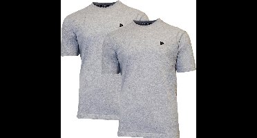 2-Pack Donnay - T-shirt (Vince) - Sportshirt - Heren - Light grey marl (321) - maat S