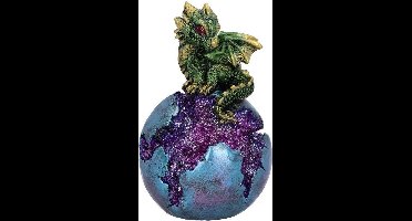 Nemesis Now Beeld/figuur Geode Guard Draak Groen - net LED licht