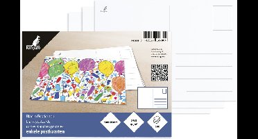 Kangaro postkaarten - enkel - 105x150 mm - wit - 50 stuks - K-122553