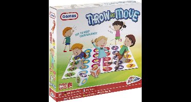 Grafix Dobbelen en Bewegen - Gezelschapsspel - Buiten spelen - Buitenspeelgoed - Spellen voor kinderen - Speelmat 125CM x 155CM