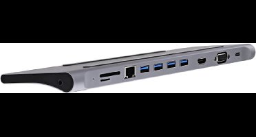 T'nB DOCKUSBC11 laptop dock & poortreplicator Bedraad USB 3.2 Gen 1 (3.1 Gen 1) Type-C Zilver