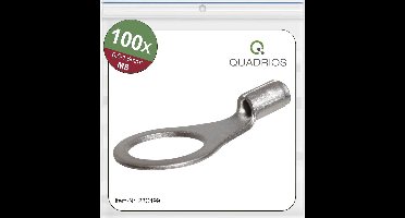 Quadrios 23C499 Ringkabelschoen Dwarsdoorsnede (max.): 1.5 mm² Gat diameter: 8.5 mm Ongeïsoleerd 100 stuk(s)