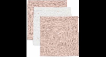 Jollein - Hydrofiel Monddoekje 31x31cm - Baby Hydrofiele Doeken - 3 Stuks - Twinkling Wild Rose