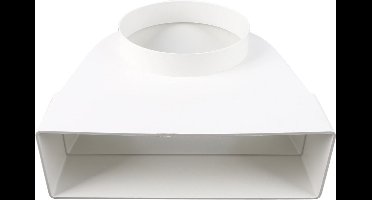 Starx overgangstuk haaks rond naar rechthoek 125 naar 204x60mm (45.709.33)