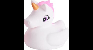 Rubber badeendjes eenhoorns - 5x stuks - wit - badkamer fun - 5.5 cm - speelgoed eendjes