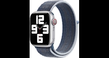 Apple Watch geweven sportbandje - Voor Apple Watch 3/4/5/6/7/8/SE/Ultra 42/44/45/49mm - Stormblauw