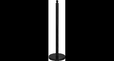 Springos Toiletrolhouder | Metaal | Zwart | 52 cm
