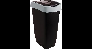 Mammoet - Titan - Prullenbak - Draaideksel - 50 L - 29,5 x 39,5 x 56,5 cm - Zwart - Kunststof - Afvalbak