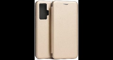 Beline Book Magnetic Vivo X51 hoesje goud/goud