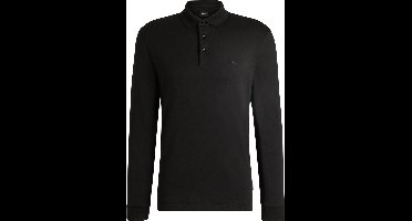 BOSS - Longsleeve Polo Pado Zwart - Regular-fit - Heren Poloshirt Maat 3XL