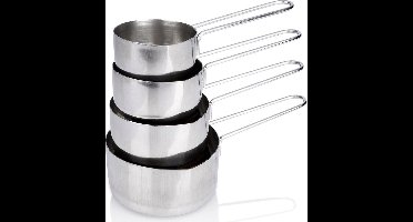 Maatlepels Edelstaal 4 stuks - Maatlepel Set - Maatbeker - Maatschepjes