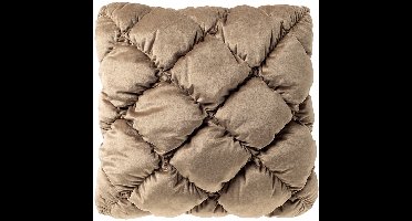 Dutch Decor SOOF - sierkussen 45x45 cm - geruit gewatteerd - Irish Cream - beige - Inclusief binnenkussen - Luxe kussens voor woonkamer & bank
