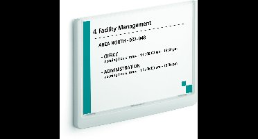 Deurbordje Durable Click sign A5 liggend wit