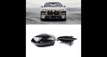 Spiegelkappen voor Bmw 7 Serie G70 i7 M Performance Look Glans Zwart