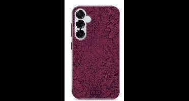 Mio by Mobilize Hoesje geschikt voor Samsung Galaxy S25 Plus MagSafe Telefoonhoesje Hardcase | Mio by Mobilize Backcover | Geschikt voor MagSafe | Geschikt voor Draadloos Opladen met Magnetische Ring | Geschikt voor MagSafe Case - Berry Blooms | Rood