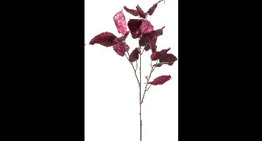 Emerald - Kunsttak Ficus velvet 70cm paars - Kunstplant voor binnen