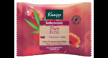 Kneipp Pure Bliss Effervescent Badkiezel Rode Klaproos - Hennep
