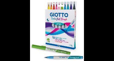 Giotto F426900, Fijn, 10 kleuren, Verschillende kleuren, Borstelpunt, Verschillende kleuren, Rond