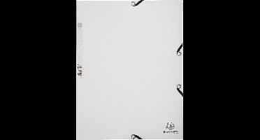 Exacompta 25x Elastomap 3 kleppen in glanskarton 400g/m2 - A4 - Wit - 55506E