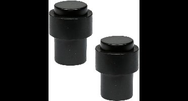 Benson Deurstopper - 2x - zwart - met schroef montage - H4 x D3 cm - deurbuffer