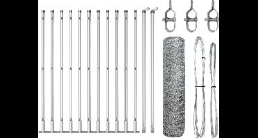 vidaXL - Hekpaal. - Zilverkleurig