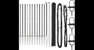 vidaXL - Hekpaal. - Grijs