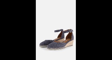 Tamaris Espadrilles Sleehak blauw Textiel - Maat 37