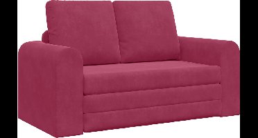 vidaXL - Slaapbank - 60cm - Wijnrood - Fluweel