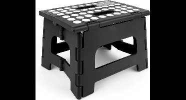 Kikkerland - Rhino II Keukentrap - Krukje - Keukentrapje - Opvouwbaar - Inklapbaar - Huishoud Artikelen - Trappen -Zwart Wit - tot 135kg