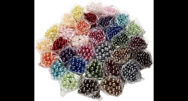 Creotime Luxe wax kralen - Assortiment, Exclusief bewaardoos, 32x20 gr