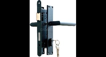 Hermic Deurbeslag Set - Inclusief slot - Zwart