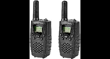 Nedis Walkie Talkie – 2 Stuks – 8 km Bereik – 8 Kanalen – VOX/PTT – Zwart