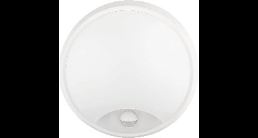 LED Wandlamp met Sensor - Kozolux Sorta - 20W 1600lm - Helder/Koud Wit 6500K - IP54 - Rond - Wit