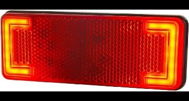 Reflectorlamp Rood 113x44 mm LED 12/24V