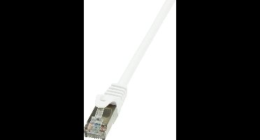 LogiLink CP2011S RJ45 Netwerkkabel, patchkabel CAT 6 F/UTP 25.00 cm Wit Snagless 1 stuk(s)