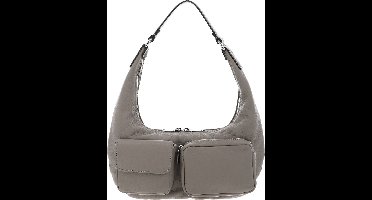 abro Leren Schoudertas Leather Dalia Hobo Bag Siena Grijs