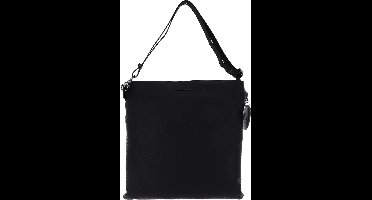 MANDARINA DUCK Leren Schoudertas Mellow Leather Crossover Bag Nero Zwart