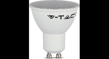 V-TAC VT-1975-N LED Spot Light - GU10 - Lens 110° - IP20 - Melkwit - 4,5W - 400 Lumen - 6500K