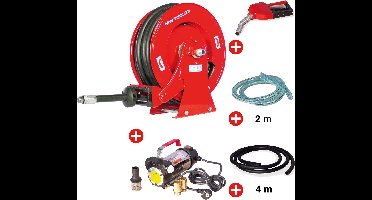 Haspel Diesel 15 m Ø 3/4 20 bar Gepoederlakt staal met pompenset 230 V MW Tools SHD3415 SET3 230