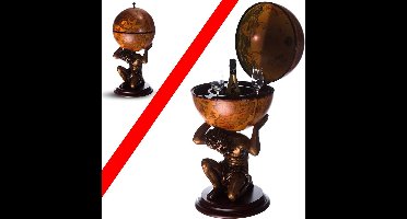 ApexArte® Globebar - Wereldbol bar - Whiskey Set - Bijzettafel - Authentiek