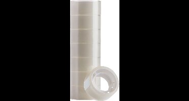 Plakband Quantore 19mmx10m transparant | 8 stuks