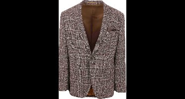 Suitable Colbert Heleen Ruit Bruin - Maat 50 - Heren blazer