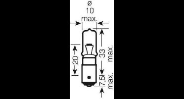 Ampoule Osram pour Auto Aprilia 12V 21W blanche BAY9S / 120° Neuf