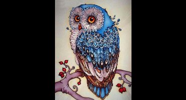 New Age Devi - Blauwe uil - Diamond Painting