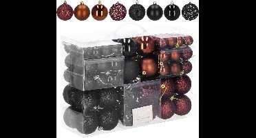 Springos Kerstballen | 100 Stuks | Zwart/Bruin