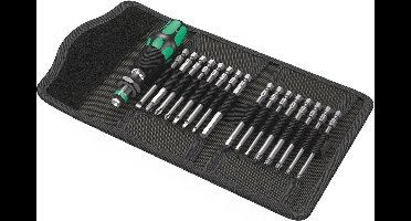 Wera Kraftform Kompakt 60 05051042001 Bitset 17-delig Plat, Kruiskop Phillips, Kruiskop Pozidriv, Torx BO, Binnen-vierk