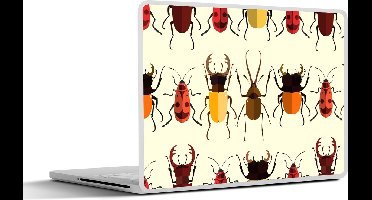 Laptop sticker - 10.1 inch - Kever - Patronen - Insecten - 25x18cm - Laptopstickers - Laptop skin - Cover
