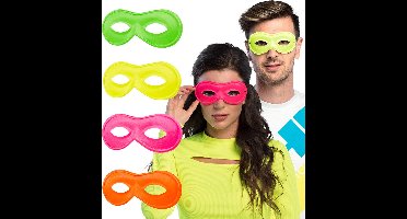 Boland - Oogmasker Neon assorti Neon - Kinderen en volwassenen - Showgirl -