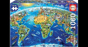 Puzzel 1000 stukjes - Miniatuur Wereldsymbolen (1000) - Educa